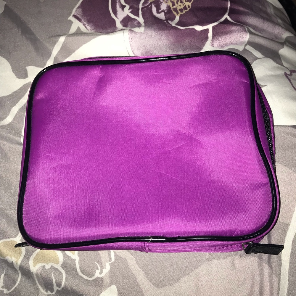 Purple makeup pouch
